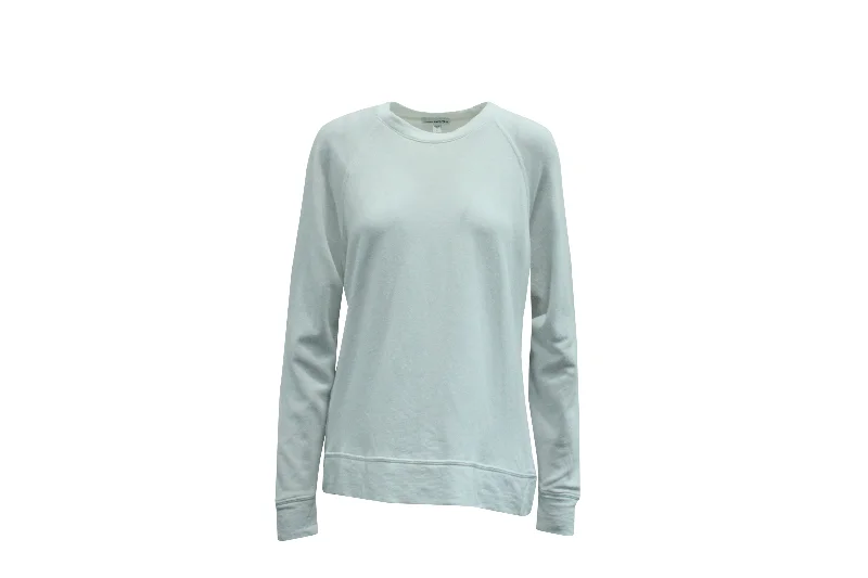 James Perse Classic Sweatshirt in White Cotton