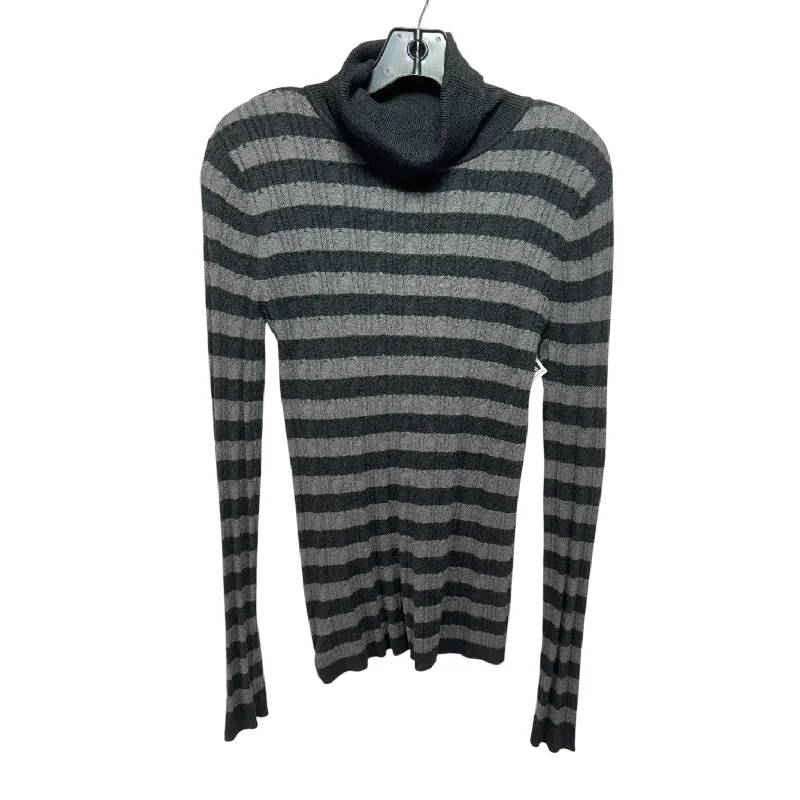 Silk Blend Sweater By Bcbgmaxazria In Striped, Size: L