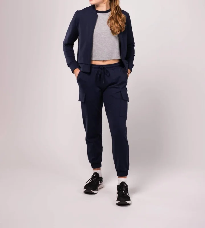 Supplex Cargo Pants In Navy