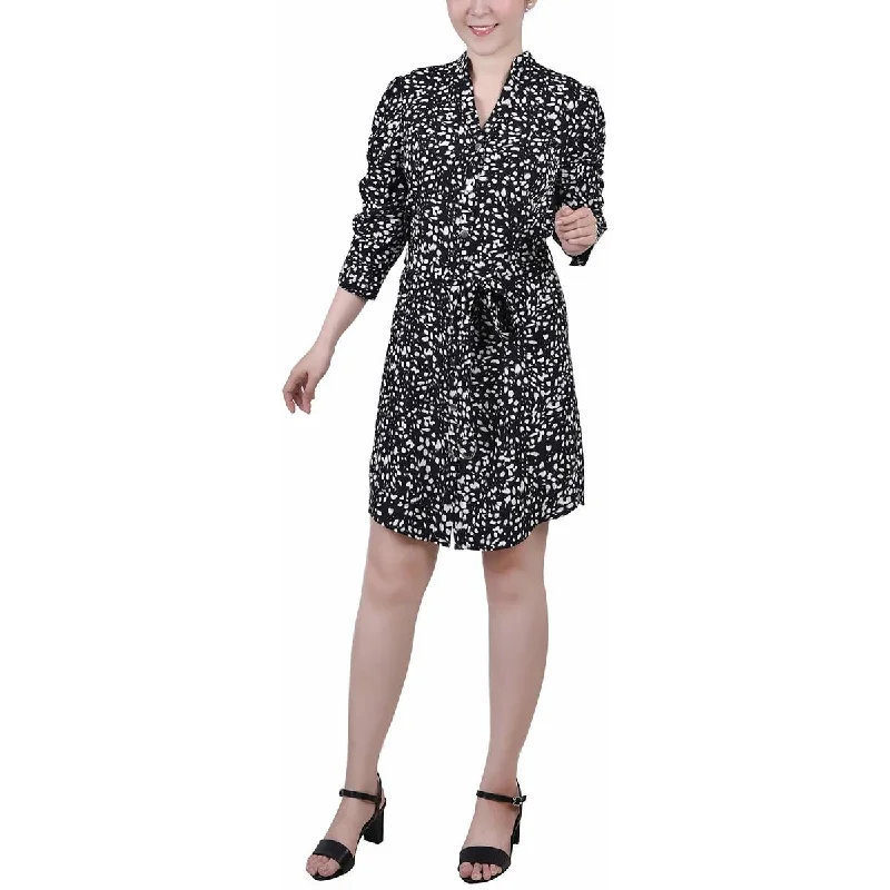 NY Collection Womens Petites Office Professional Shirtdress