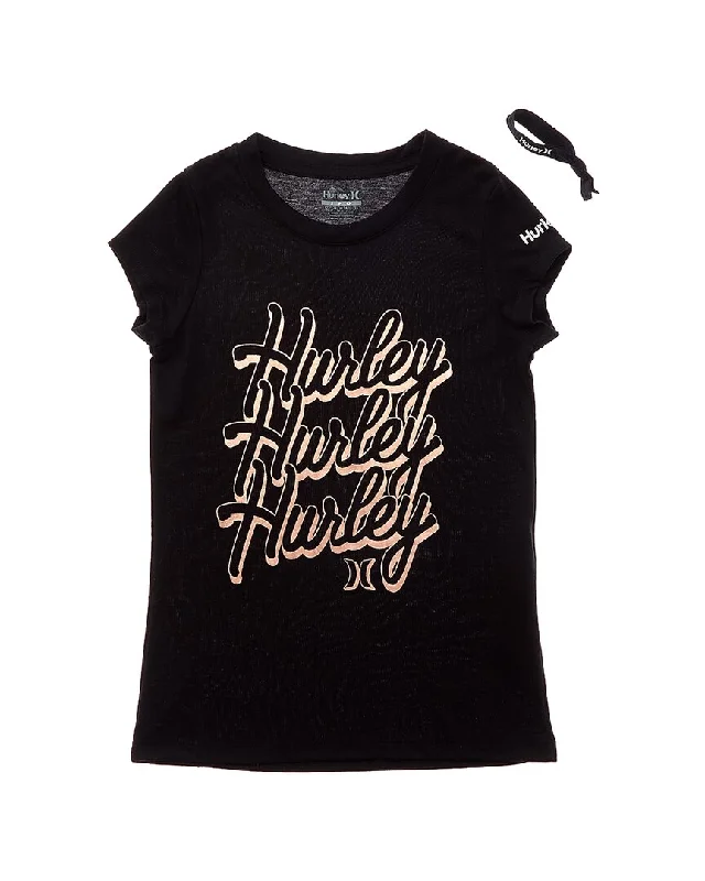 Hurley Triple Threat T-Shirt with Hair Tie