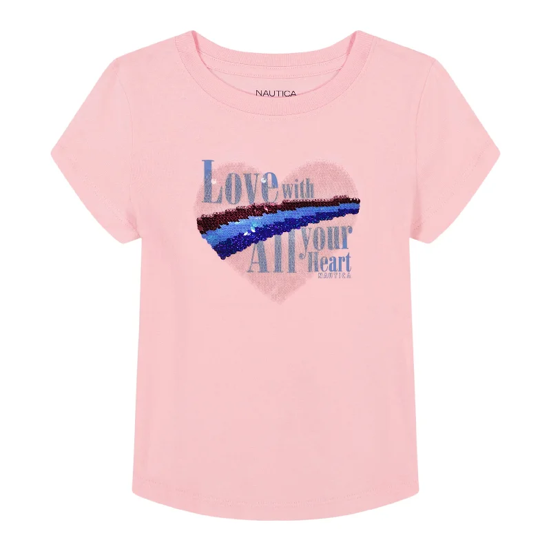 Nautica Girls' Love With All Your Heart T-Shirt (7-16)