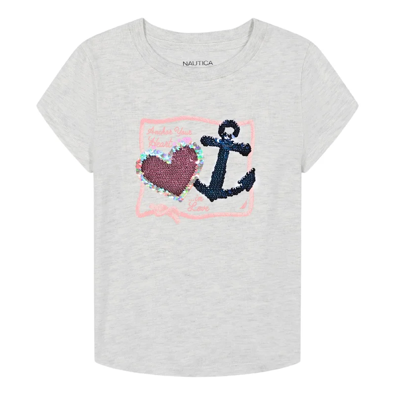 Nautica Little Girls' Anchor Heart T-Shirt (4-6X)