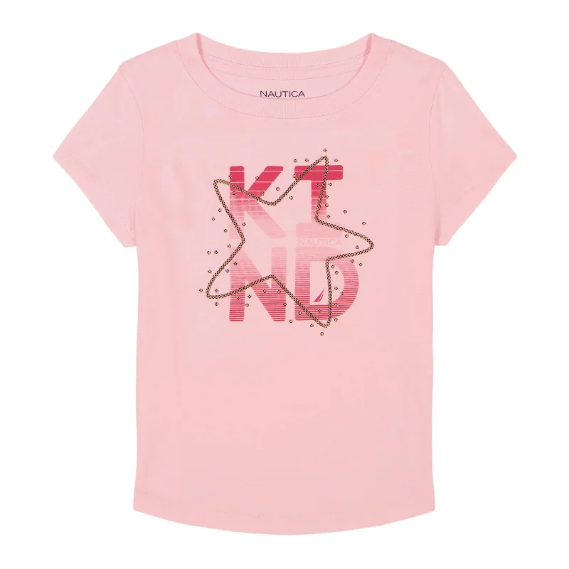 Nautica Little Girls' Ombre Kind Sequin T-Shirt (4-6X)